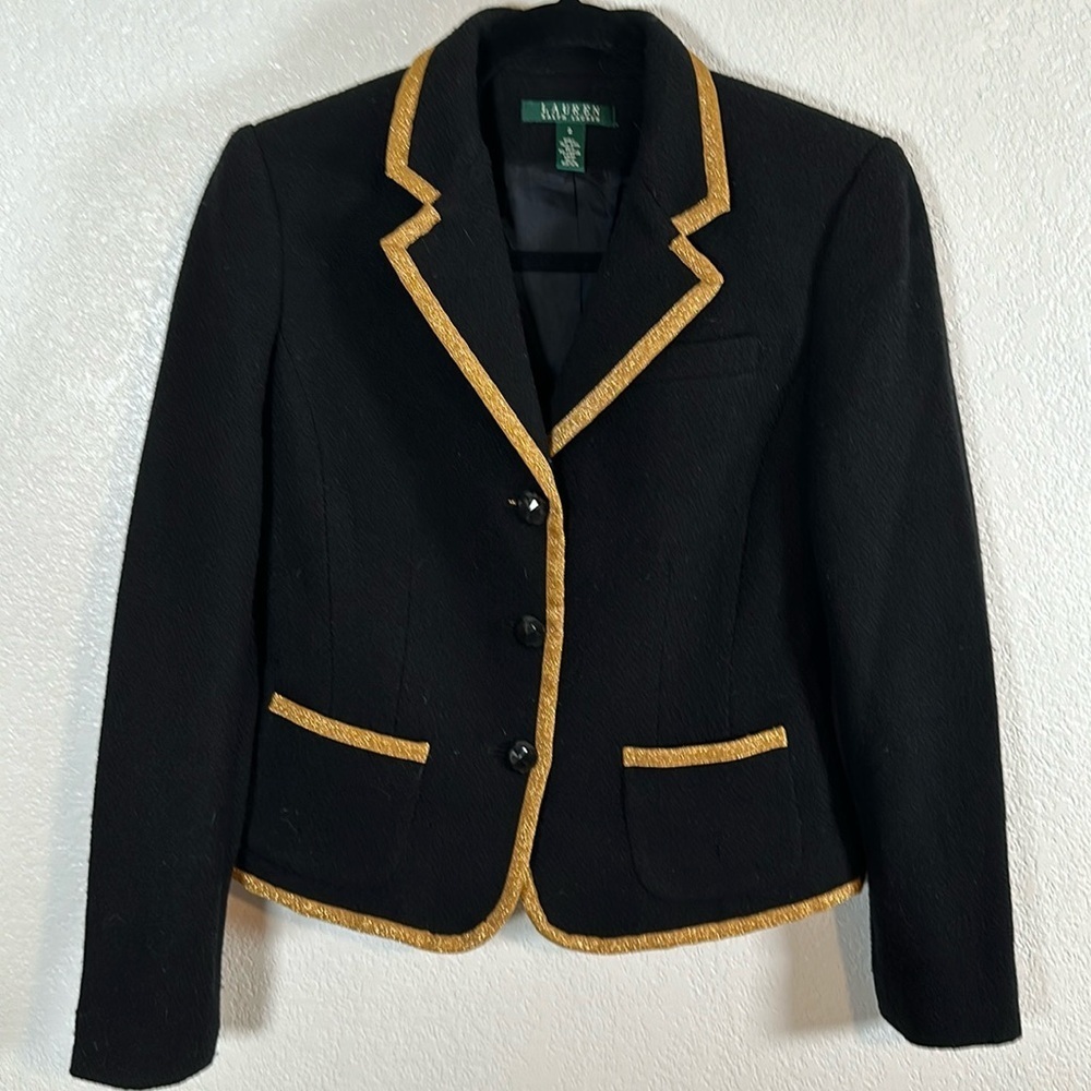 Lauren Ralph Lauren Black and Gold Blazer